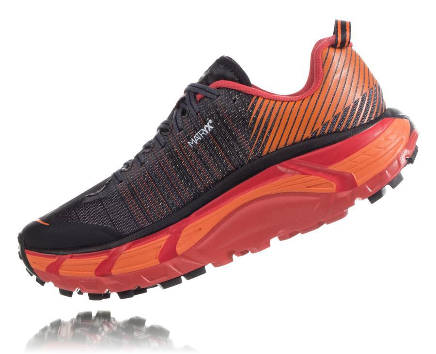 Tenis Hoka One One Trail Hombre Negros/Rojos - Evo Mafate 2 - WJPA68901